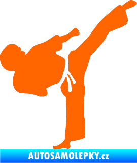 Samolepka Taekwondo 001 pravá Fluorescentní oranžová
