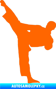 Samolepka Taekwondo 002 levá Fluorescentní oranžová