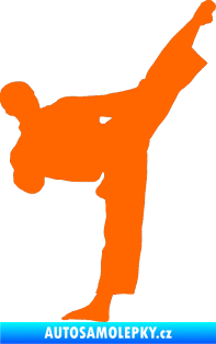 Samolepka Taekwondo 002 pravá Fluorescentní oranžová