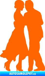 Samolepka Tanec 012 pravá tango Fluorescentní oranžová
