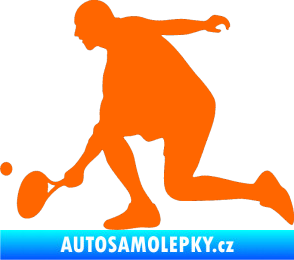 Samolepka Tenista 003 levá Fluorescentní oranžová