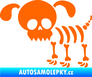 Samolepka The Bone Family Pejsek Fluorescentní oranžová