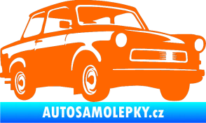 Samolepka Trabant karikatura pravá Fluorescentní oranžová