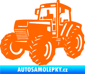 Samolepka Traktor 002 levá Zetor Fluorescentní oranžová