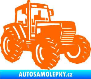 Samolepka Traktor 002 pravá Zetor Fluorescentní oranžová