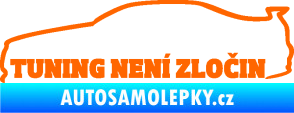 Samolepka Tuning není zločin 001 Fluorescentní oranžová