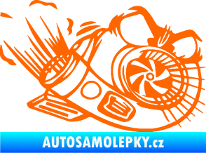 Samolepka Turbo 003 pravá angry Fluorescentní oranžová