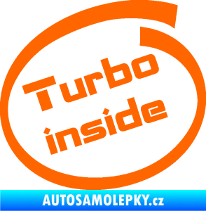 Samolepka Turbo inside Fluorescentní oranžová