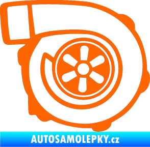 Samolepka Turbo silueta 001  pravá Fluorescentní oranžová