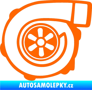 Samolepka Turbo silueta 001 levá Fluorescentní oranžová