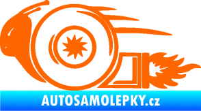 Samolepka Turbo šnek 002 levá Fluorescentní oranžová
