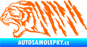 Samolepka Tygr 004 levá Fluorescentní oranžová