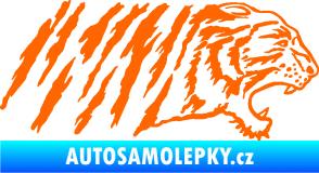 Samolepka Tygr 004 pravá Fluorescentní oranžová