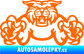 Samolepka Tygr 006 Fluorescentní oranžová
