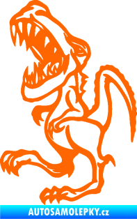 Samolepka Tyrannosaurus rex 002 levá  Fluorescentní oranžová