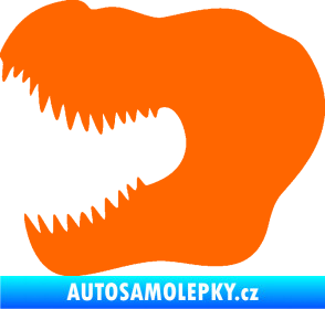 Samolepka Tyrannosaurus Rex lebka 001 levá Fluorescentní oranžová