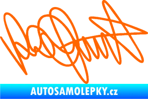 Samolepka Valentino Rossi podpis Fluorescentní oranžová