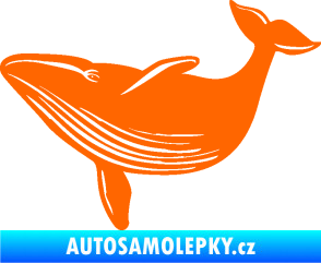 Samolepka Velryba 002 levá Fluorescentní oranžová