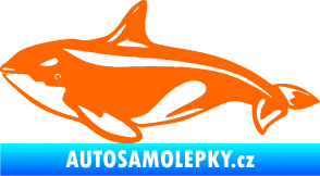 Samolepka Velryba 004 levá Fluorescentní oranžová
