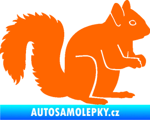 Samolepka Veverka 001 pravá Fluorescentní oranžová