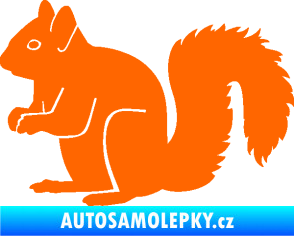 Samolepka Veverka 001 levá Fluorescentní oranžová
