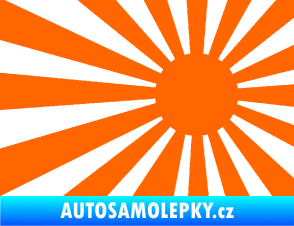 Samolepka Vlajka Japonsko 002 pravá JDM Fluorescentní oranžová