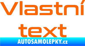 Samolepka Vlastní text - Conthrax Fluorescentní oranžová