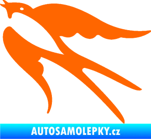 Samolepka Vlaštovka 003 levá Fluorescentní oranžová
