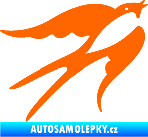 Samolepka Vlaštovka 003 pravá Fluorescentní oranžová