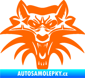 Samolepka Vlk 022 Fluorescentní oranžová