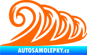 Samolepka Vlny 006 pravá moře Fluorescentní oranžová