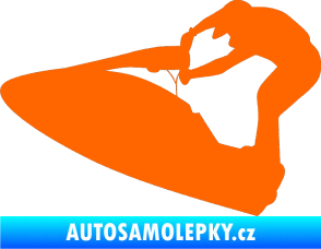 Samolepka Vodní skútr 002 levá Fluorescentní oranžová