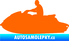 Samolepka Vodní skútr 003 levá Fluorescentní oranžová