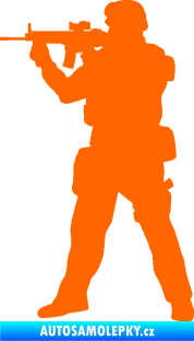 Samolepka Voják 006 levá Fluorescentní oranžová