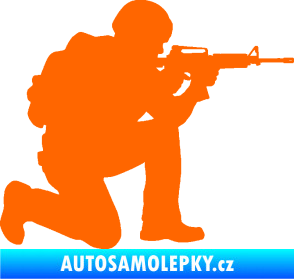 Samolepka Voják 007 pravá Fluorescentní oranžová
