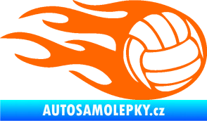 Samolepka Volejbalový míč 002 pravá Fluorescentní oranžová
