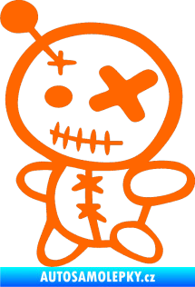 Samolepka Voodoo panenka 001 levá Fluorescentní oranžová