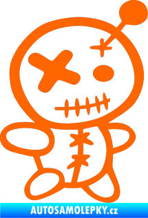 Samolepka Voodoo panenka 001 pravá Fluorescentní oranžová