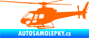 Samolepka Vrtulník 002 levá helikoptéra Fluorescentní oranžová