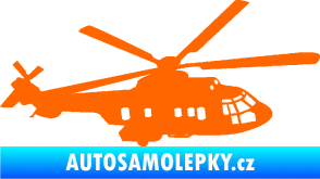 Samolepka Vrtulník 003 pravá helikoptéra Fluorescentní oranžová
