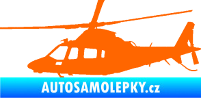 Samolepka Vrtulník 004 levá helikoptéra Fluorescentní oranžová