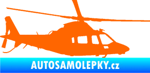 Samolepka Vrtulník 004 pravá helikoptéra Fluorescentní oranžová