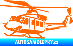 Samolepka Vrtulník 010 levá helikoptéra Fluorescentní oranžová