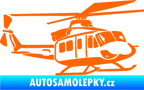 Samolepka Vrtulník 010 pravá helikoptéra Fluorescentní oranžová