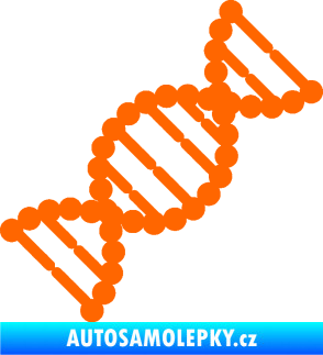 Samolepka Vzorec DNA pravá Fluorescentní oranžová