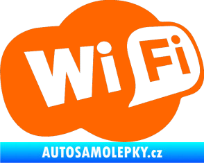 Samolepka Wifi 002 Fluorescentní oranžová