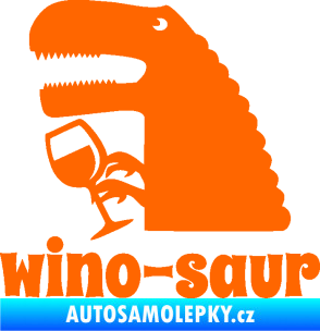 Samolepka Wino - saur 001 levá vínečko Fluorescentní oranžová