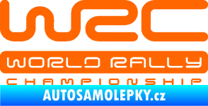 Samolepka WRC -  World Rally Championship Fluorescentní oranžová