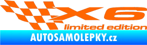 Samolepka X6 limited edition levá Fluorescentní oranžová