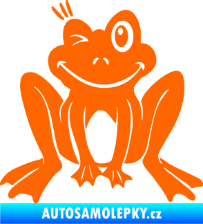 Samolepka Žába 010 levá mrkající Fluorescentní oranžová